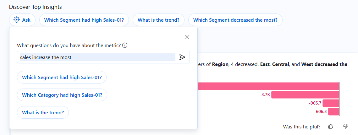 Asking Tableau Pulse for insights